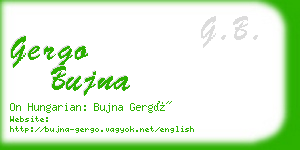 gergo bujna business card